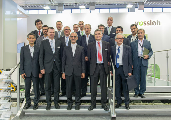 High Ranks of Iranian Railways visiting the Vossloh booth at the Innotrans exhibition in 2016